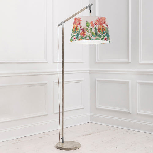 Floral Grey Lighting - Quintus  & Enchanting Thistle Quintus Taper  Complete Floor Lamp Grey/Marigold Voyage Maison