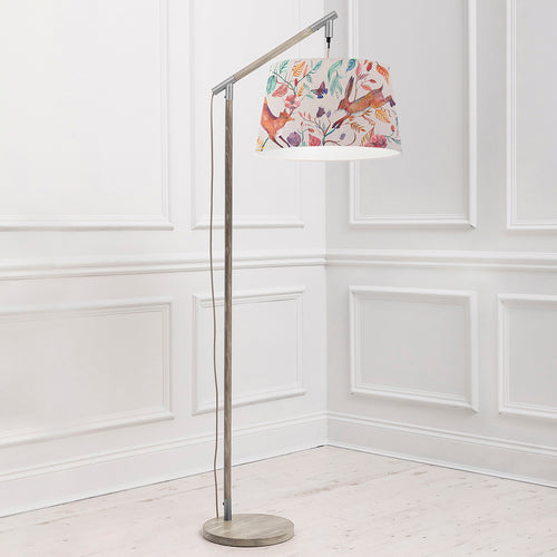 Animal Grey Lighting - Quintus  & Leaping Into The Fauna Quintus Taper  Complete Floor Lamp Grey/Linen Voyage Maison