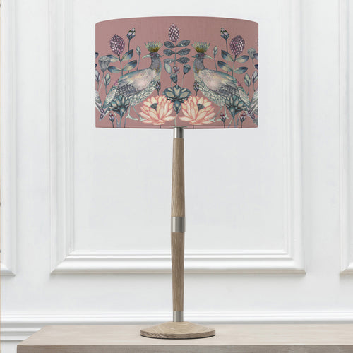 Floral Grey Lighting - Solensis Tall & Ahura Eva  Complete Table Lamp Grey/Mauve Voyage Maison