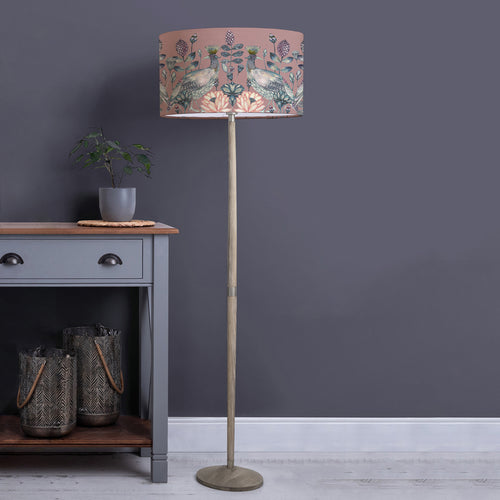 Floral Grey Lighting - Solensis  & Ahura Eva  Complete Floor Lamp Grey/Mauve Voyage Maison