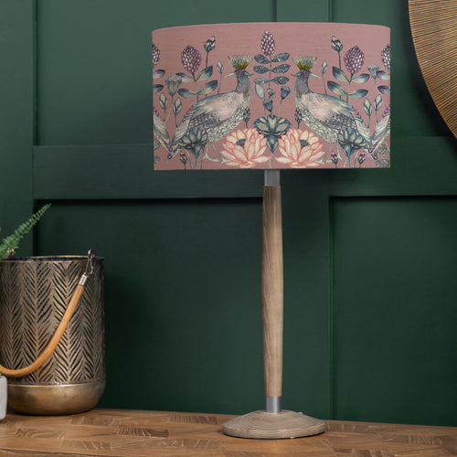 Floral Grey Lighting - Solensis Small & Ahura Eva  Complete Table Lamp Grey/Mauve Voyage Maison