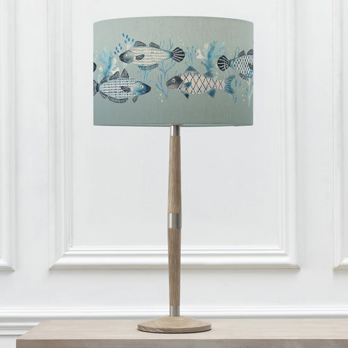 Animal Grey Lighting - Solensis Tall & Barbeau Eva  Complete Table Lamp Grey/Seafoam Voyage Maison