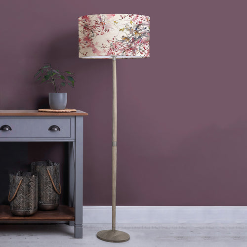 Floral Grey Lighting - Solensis  & Brushwood Eva  Complete Floor Lamp Grey/Blossom Darren Woodhead