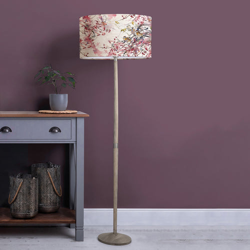 Floral Grey Lighting - Brushwood Eva & Solensis Complete Floor Lamp Grey/Blossom Darren Woodhead