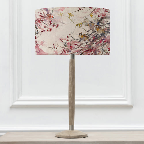 Floral Grey Lighting - Solensis Small & Brushwood Eva  Complete Table Lamp Grey/Blossom Darren Woodhead