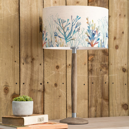 Abstract Grey Lighting - Solensis  & Coral Reef Eva  Complete Table Lamp Grey/Cobalt Voyage Maison