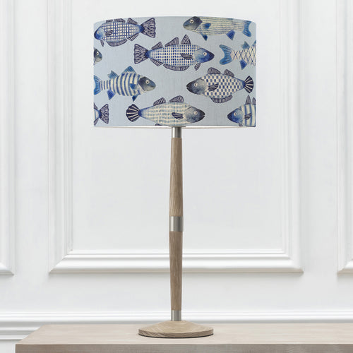 Animal Grey Lighting - Solensis Tall & Cove Eva  Complete Table Lamp Grey/Cobalt Voyage Maison