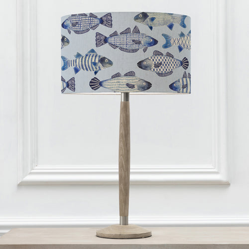 Animal Grey Lighting - Solensis Small & Cove Eva  Complete Table Lamp Grey/Cobalt Voyage Maison