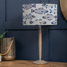 Voyage Maison Solensis Small & Cove Eva Complete Table Lamp in Grey/Cobalt
