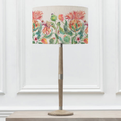 Floral Grey Lighting - Solensis Tall & Enchanting Thistle Eva  Complete Table Lamp Grey/Marigold Voyage Maison