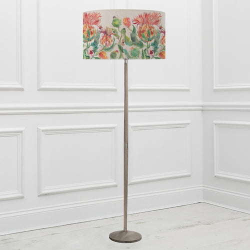 Floral Grey Lighting - Solensis  & Enchanting Thistle Eva  Complete Floor Lamp Grey/Marigold Voyage Maison