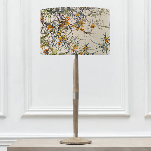 Floral Grey Lighting - Solensis Tall & Hawthorn Eva  Complete Table Lamp Grey/Olive Darren Woodhead