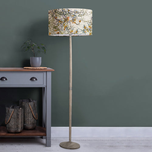 Floral Grey Lighting - Solensis  & Hawthorn Eva  Complete Floor Lamp Grey/Olive Darren Woodhead