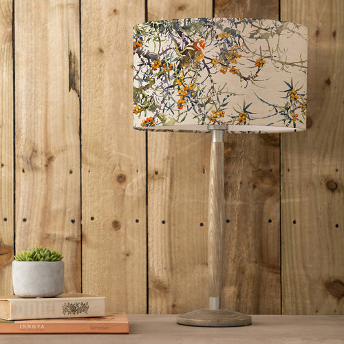 Floral Grey Lighting - Hawthorn Eva & Solensis Complete Table Lamp Grey/Olive Darren Woodhead