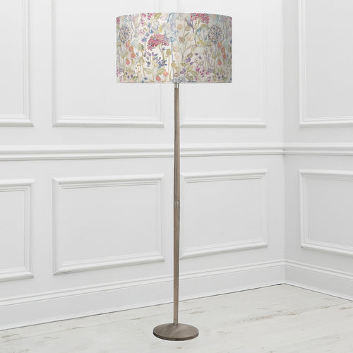Floral Grey Lighting - Solensis  & Hedgerow Eva  Complete Floor Lamp Grey/Linen Voyage Maison
