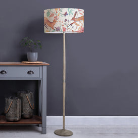 Voyage Maison Solensis & Leaping Into The Fauna Eva Complete Floor Lamp in Grey/Linen