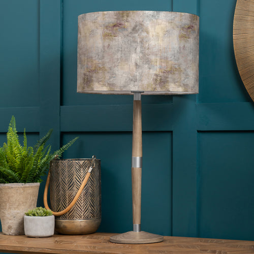 Abstract Grey Lighting - Monet Eva & Solensis Complete Table Lamp Grey/Ironstone Voyage Maison