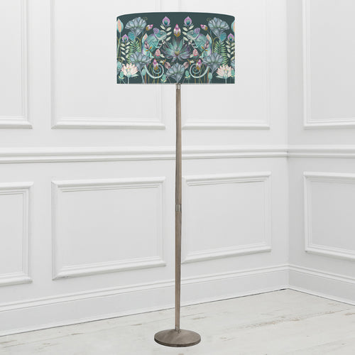 Floral Grey Lighting - Osawi Eva & Solensis Complete Floor Lamp Grey/Emerald Voyage Maison