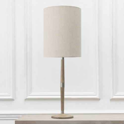 Plain Grey Lighting - Solensis Tall & Plain Anna  Complete Table Lamp Grey/Linen Additions