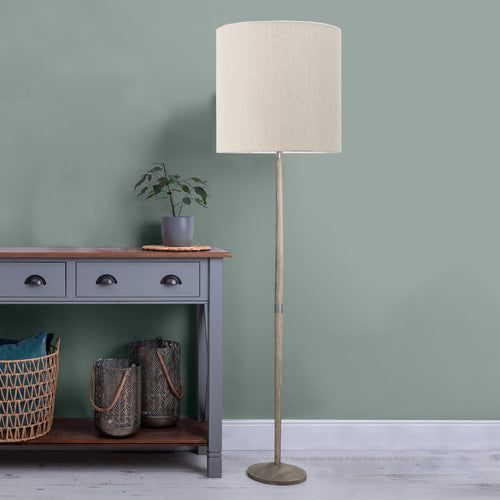 Voyage Maison Solensis & Plain Anna Complete Floor Lamp in Grey/Linen