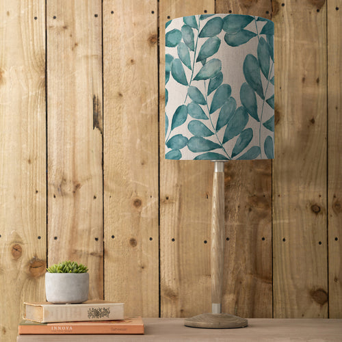 Floral Grey Lighting - Solensis Small & Rowan Anna  Complete Table Lamp Grey/Aqua Additions