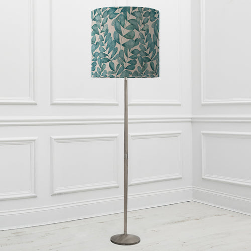 Floral Grey Lighting - Solensis  & Rowan Anna  Complete Floor Lamp Grey/Aqua Additions