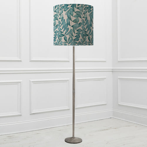 Floral Grey Lighting - Rowan Anna & Solensis Complete Floor Lamp Grey/Aqua Additions