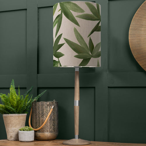 Floral Grey Lighting - Solensis Tall & Silverwood Anna  Complete Table Lamp Grey/Apple Additions