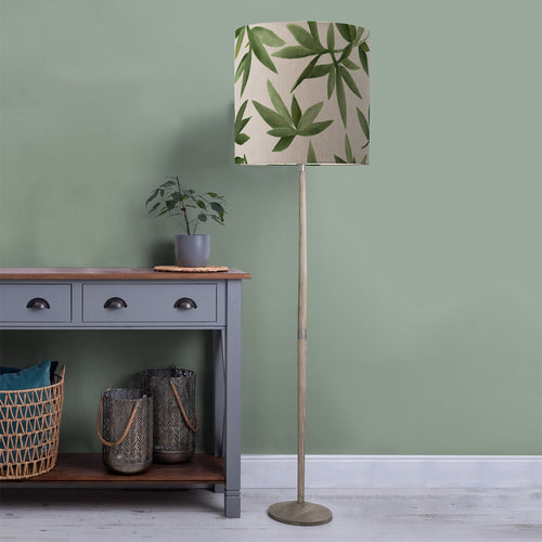 Floral Grey Lighting - Solensis  & Silverwood Anna  Complete Floor Lamp Grey/Apple Additions