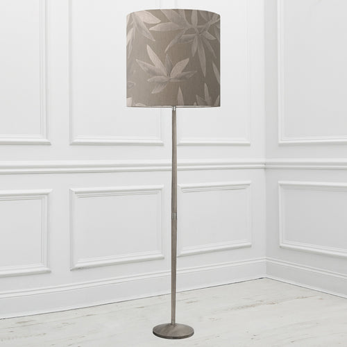 Floral Grey Lighting - Solensis  & Silverwood Anna  Complete Floor Lamp Grey/Snow Additions