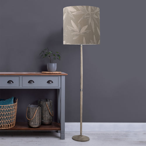 Floral Grey Lighting - Solensis  & Silverwood Anna  Complete Floor Lamp Grey/Snow Additions