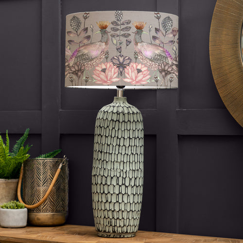 Floral Green Lighting - Stornoway  & Ahura Eva  Complete Table Lamp Mauve Voyage Maison