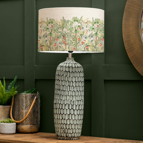 Jungle Green Lighting - Mangrove Eva & Stornoway Complete Table Lamp Moss Voyage Maison