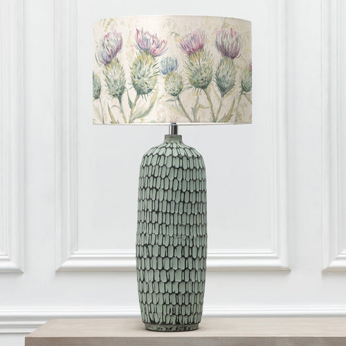 Floral Green Lighting - Thistle Glen Eva & Stornoway Complete Table Lamp Linen Voyage Maison