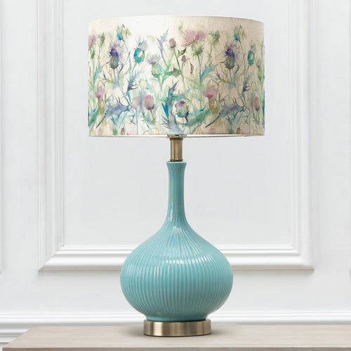 Floral Blue Lighting - Ursula  & Cirsium Eva  Complete Table Lamp Aqua/Damson Voyage Maison