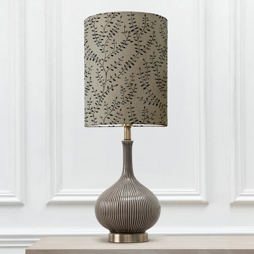 Floral Grey Lighting - Ursula  & Eden Anna  Complete Table Lamp Silver/Onyx Additions