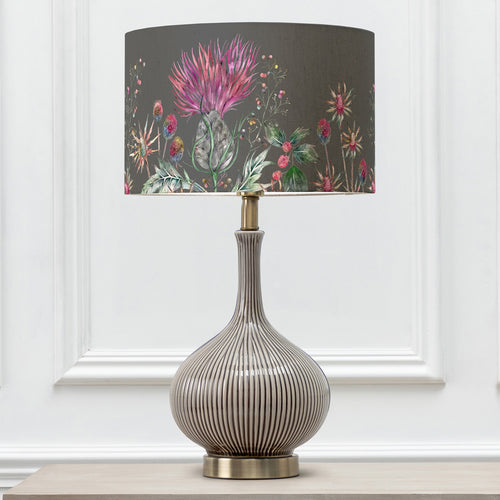 Floral Grey Lighting - Elysium Eva & Ursula Complete Table Lamp Silver/Onyx Voyage Maison