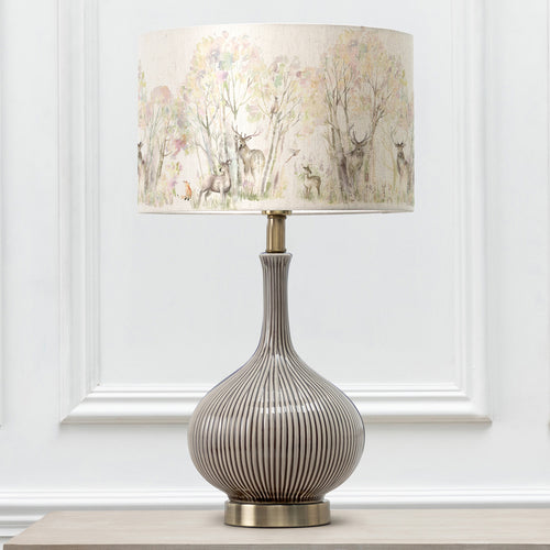Animal Grey Lighting - Ursula  & Enchanted Forest Eva  Complete Table Lamp Silver/Forest Voyage Maison