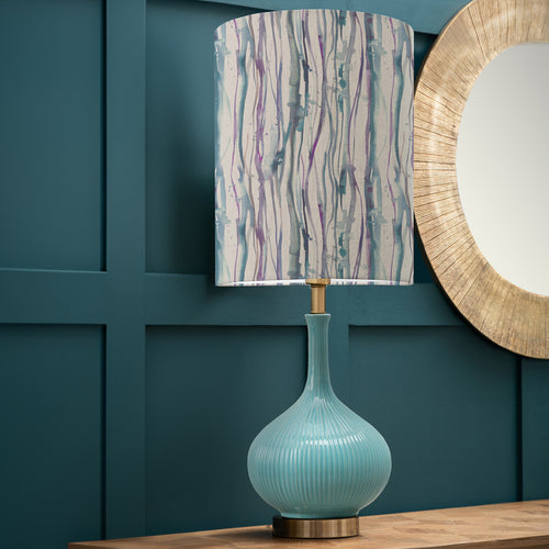 Abstract Blue Lighting - Ursula  & Falls Anna  Complete Table Lamp Aqua/Indigo Additions