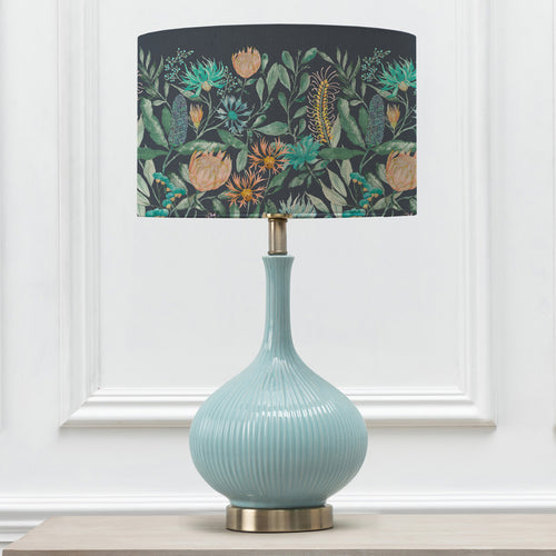 Floral Blue Lighting - Ursula  & Fortazela Eva  Complete Table Lamp Aqua/Sapphire Voyage Maison