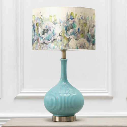 Floral Blue Lighting - Ursula  & Papavera Eva  Complete Table Lamp Aqua/Veronica Voyage Maison
