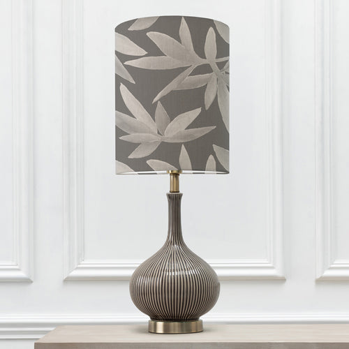 Floral Grey Lighting - Ursula  & Silverwood Anna  Complete Table Lamp Silver/Frost Additions