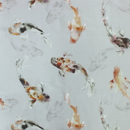 Voyage Maison Koi Carp Printed Fabric Remnant in Amber