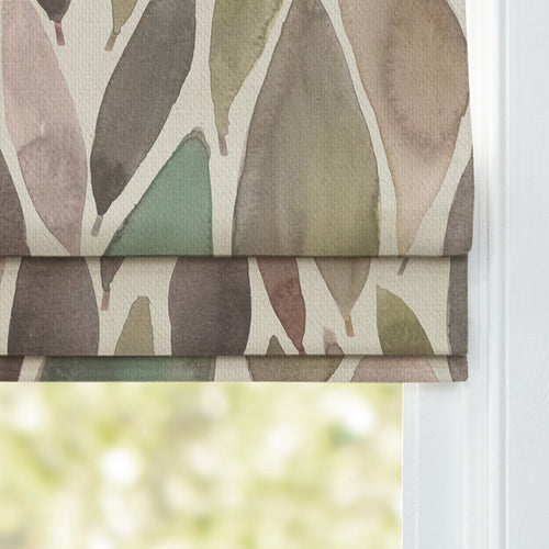 Floral Brown M2M - Koyo Printed Cotton Made to Measure Roman Blinds Default Voyage Maison