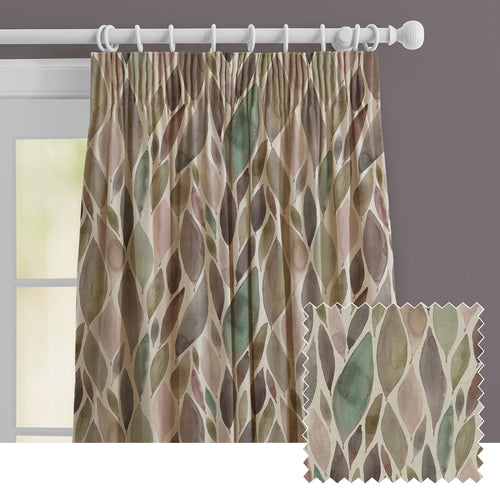 Floral Grey M2M - Koyo Printed Made to Measure Curtains Granite Voyage Maison