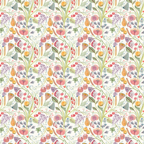 Floral Multi Fabric - Laamora Printed Linen Fabric (By The Metre) Summer/Ecru Voyage Maison