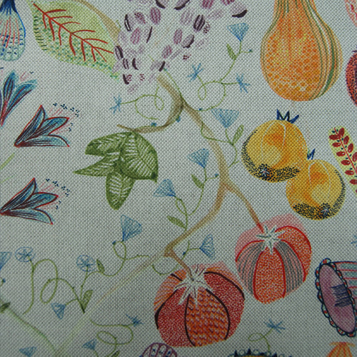 Floral Multi Fabric - Laamora Printed Linen Fabric (By The Metre) Summer Voyage Maison