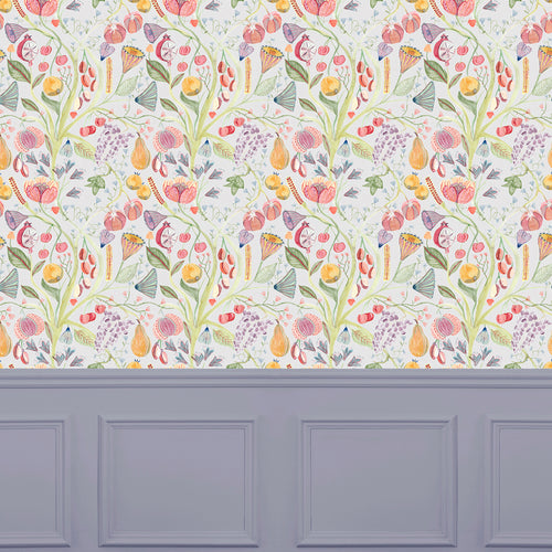 Floral Multi Wallpaper - Laamora  1.4m Wide Width Wallpaper (By The Metre) Carnival Voyage Maison