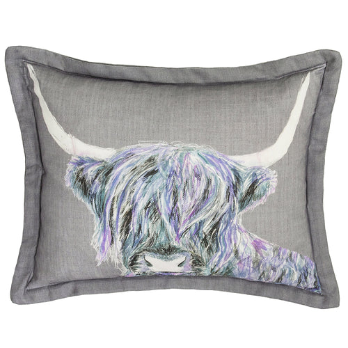 Voyage Maison Lachlan Printed Wool Cushion in Azure