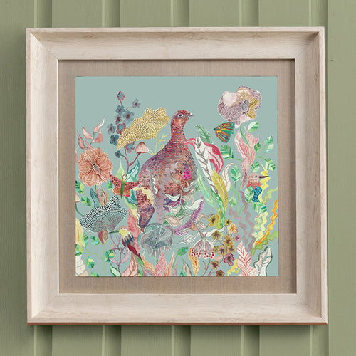 Animal Blue Wall Art - Lady Grouse  Framed Print Birch Voyage Maison